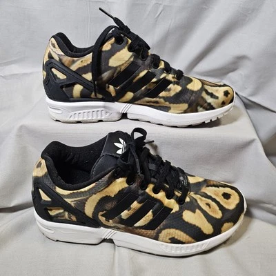 Adidas Torsion ZX Flux Mens 8.5 Womens 10 Snake Python Print Running Shoe - Image 1 of 4