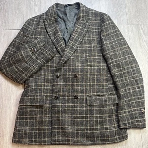 Blazer MASSIMO DUTTI Abrigo Deportivo Mezcla Seda Lino Doble Pecho 42R ¡Raro! - Imagen 1 de 13