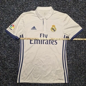 REAL MADRID 2016 2017 Home Football Shirt Soccer Jersey ADIDAS Sz. Small - Picture 1 of 8