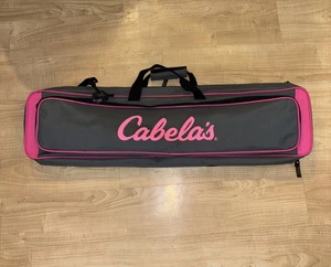 CABELA'S 6 Rod Eisangeltasche Softcase Ruten Reise Aufbewahrung Pink Grau 🔥!!️ - Bild 1 von 6