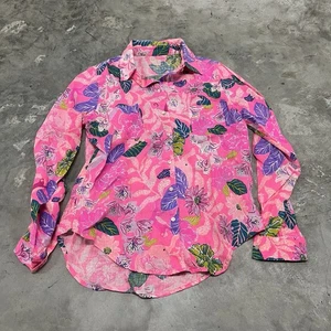 Top abotonado de lino con vista al mar Lilly Pulitzer en barra de buceo múltiple XS - Imagen 1 de 6