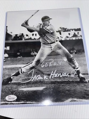 FRANK HOWARD SIGNED/INSCRIBED 8x10 PHOTO “60 ROY” WASHINGTON SENATORS JSA CERT - Image 1 of 4