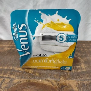 Gillette Venus Comfort Glide Olay 4 cartuchos de afeitar recargas totalmente nuevos - Imagen 1 de 5