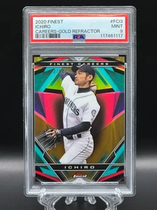 Ichiro Suzuki 2020 Topps Finest Careers Gold Refractor/50 Mariners Salón de la fama PSA 9 - Imagen 1 de 2