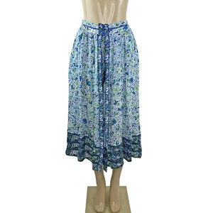 Falda Midi Poupette St Barth Reine Talla XS Azul Estampado Mónaco Pantalones Cortos Floral Nueva Sin Etiquetas - Imagen 1 de 11