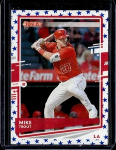 2020 Donruss #129 Mike Trout Independence Day - Picture 1 of 2