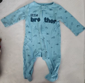 Boy's Carter's Just One You Little Brother Blue Sleepwear US Size 3 Month - Picture 1 of 7
