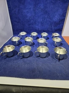 12 Silver Plated Punch Bowl Cups, Beautiful. Possible Oneida - A2564 - Picture 1 of 16