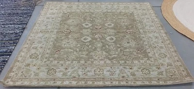 TAN / IVORY 8'-0" x 8'-0" Back Stain Rug, Reduced Price 1172785116 AN522B-8SQ - Image 1 of 4