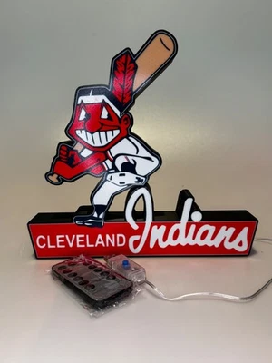 Cleveland Municipal Stadium Gate D Sign USB Powered Remote -Controlled Lightbox - Image 1 of 4