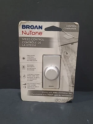Ventilador de ventilación de escape Broan/NuTone dial de control de velocidad ajustable (SC100W) Foto 1 de 2