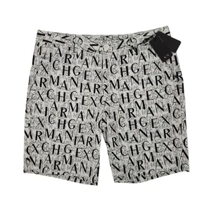 Bermuda homme Armani Exchange blanc et noir coton mélangé court taille 36 - Photo 1/6
