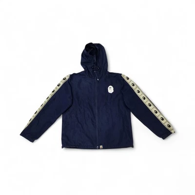 A Bathing Ape BAPE Full Zip Poly Hoodie Jacket Navy Blue Size 2XL Preowned - Image 1 of 4