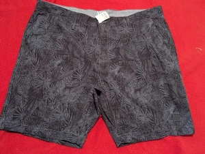 NEU Vintage 1946 Badeshorts Herren 38 grau Palmblatt aktiv Polyestermischung Stretch - Bild 1 von 6