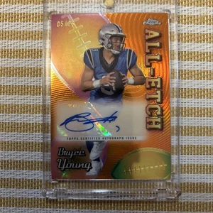 Bryce Young 5/25 SSP 2024 Topps Chrome All-Etch ORANGE REFRACTOR AUTO Pack Fresh - Bild 1 von 9