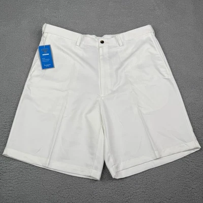 Pantalones Cortos Haggar Cool 18 Para Hombre 38 Blanco Rendimiento Golf 9.5" Sin Absorbe Hierro Nuevos con Etiquetas Foto 1 de 4