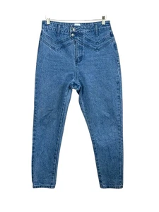 Princess Polly Vernazza Yolk Detail Denim Jeans Vintage Style Size 8 EUC - Imagen 1 de 6