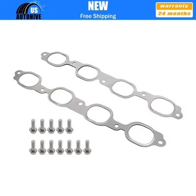 Juntas de colector de escape de cabezal de 2 piezas para motor GM LT1 LT4 12657093 Foto 1 de 4