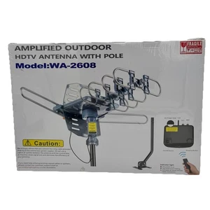 PBD WA2608 antenna HDTV digitale amplificata da esterno con asta di montaggio & 40FT RG6 - Foto 1 di 12