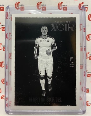 Martin Skrtel /75 - BLACK & WHITE SP - 2016-17 Panini Noir Soccer - Slovakia - Image 1 of 3