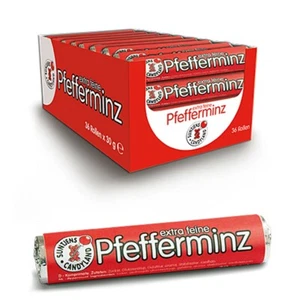 1 Box 36 Rollen Pfefferminz Suntjens Extra Feine Bonbon Fein Minze Süssigkeiten - Bild 1 von 2