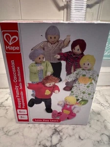 Nuovo Happy Family casa delle bambole caucasica playset 6 bambole Hape - Foto 1 di 4