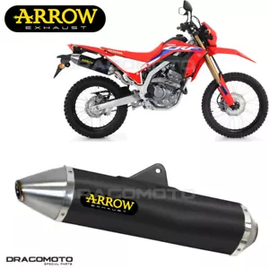 Muffler HONDA CRF 300 L 2021 2022 ARROW ALU Black THUNDER - Picture 1 of 4