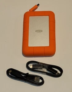 LaCie Rugged Portable Thunderbolt /UCB-C Enclosure for up to 15mm thick SATA HDD - Picture 1 of 5