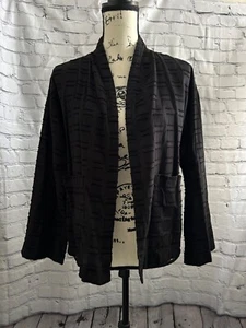 Eileen Fisher schwarz 100 % Bio Baumwolle Cardigan Pullover Größe XS - Bild 1 von 5