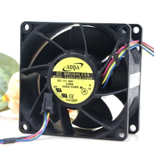 1pc ADDA AS08024DB389B00 8038 8CM 24V 0.60A 4-wire double ball cooling fan - Picture 1 of 4