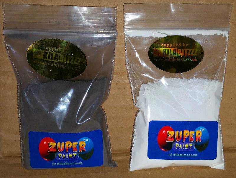 Blanco o Negro Polvo Usar Con fluorescent O glow in the dark - 25g 50g O 100g - Imagen 1 de 1