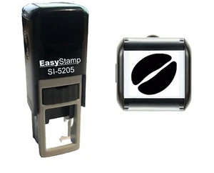 Loyalty Card Stamp 10mm Self Inking Rubber Small Pocket Size - COFFEE BEAN - Picture 1 of 10