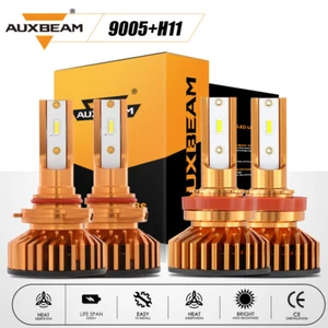 For Lexus GX470 2003-2009 AUXBEAM 6000K LED Headlight High & Low Beam Bulbs 4X - Picture 1 of 12