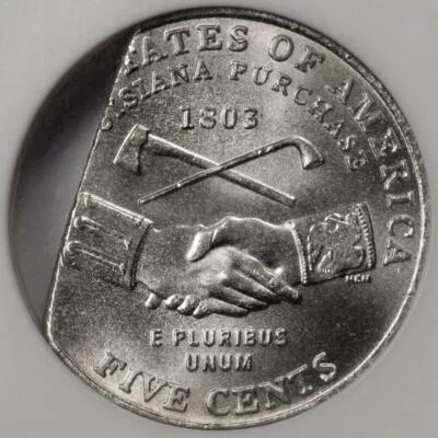 2004 NGC MS66 16% Straight End Clip Peace Medal Nickel Mint Error Very Rare Date - Image 1 of 4