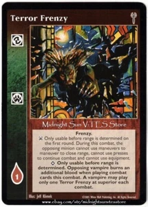 Terror Frenzy Legacies of Blood V:TES VTES Vampire CCG - Picture 1 of 1