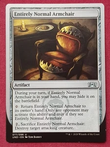 Magic The Gathering SILLÓN COMPLETAMENTE NORMAL SIN SANCIONES tarjeta de artefacto Magic The Gathering Magic The Gathering - Imagen 1 de 2