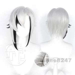 Pelucas sintéticas Snezhnaya Genshin Impact Anime plateadas blancas y negras cabello completo - Imagen 1 de 4