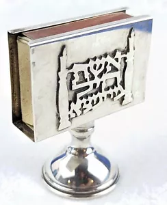 Vintage Silber 925 Judaica Streichhölzer Ständer Box Halter Shabbat Kidduh Kerzen - Bild 1 von 12