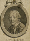 C. GLASSBACH (*1751), Jean-Baptiste le Rond, KSt. Klassizismus Porträt 1700-1749
