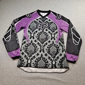 Fox Racing Jersey Woman Small Purple Logo Mountain Bike Motorcross Supercross - Picture 1 of 9