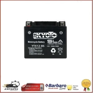 Batteria Moto YTX12-BS Kyoto GTX12-BS Pronta All'Uso Benelli Velvet 125 150 250 - Foto 1 di 1
