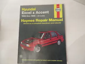 Repair Manual Haynes 43015 Hyundai Excel & Accent 1986 thur 1998 - Foto 1 di 4
