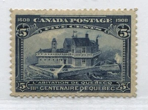 Canada 1908 Quebec Tercentenary 5 cents unmounted mint NH gum bends - Bild 1 von 1