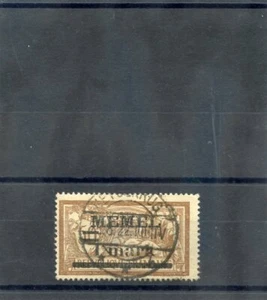 MEMEL Sc 26(MI 26xa)F-VF USED 1920 1MK/50c BRT BROWN & BLUE GREY, Gc PAPER $21 - Picture 1 of 1
