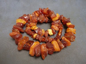 Huge Natural Raw Amber Baltic Butterscotch Honey Amber necklace 116 Grams. - Picture 1 of 12