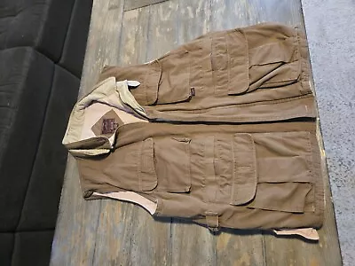 Duxbak Vest Mens Medium Beige Upland Shooting Bird Insulated Pockets - Image 1 of 4