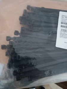 100Hellermann Tyton Kabelbinder 111-00400 T120R- Pa 66uv-bk(387x7,6 mm) NEU - Bild 1 von 3
