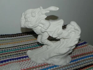 Biscotto in ceramica Babbo Natale sci: pulito e cotto TU dipingi circa 9 x 7,5" - Foto 1 di 12