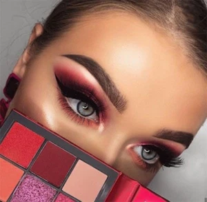 HUDA BEAUTY "Ruby Obsessions" Eyeshadow Palette 9 Shades NEW - Picture 1 of 2