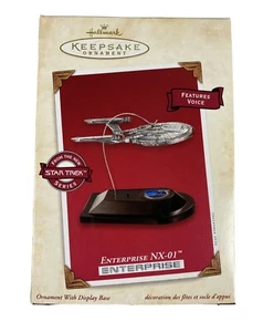 Hallmark Star Trek Enterprise NX-01 Pewter Handcrafted Christmas Ornament NIB - Bild 1 von 5